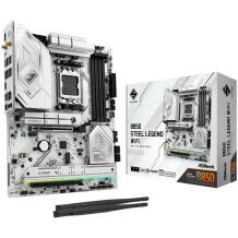Asrock Emaplaat B850 STEEL LEGEND WIFI, 4 x DDR5 DIMM, 256 GB, 1 x PCIe 5.0 x16, 1 x HDMI, 802.11be Wi-Fi 7, 2.5G LAN