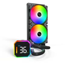 Montech CPU Jahuti HYPERFLOW DIGITAL 240 (B), 2x120mm, 129.5m³/h, 96.27mmH2O, FDB, 6 aastat garantiid