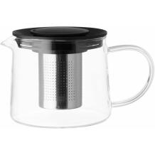 Maku Чайник с фильтром 6419114, 0.6 л, боросиликатное стекло, черный цвет