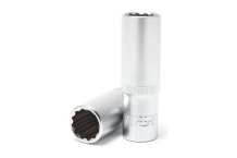 Deep 12-point socket 14 mm, FORSAGE, F-5497714, 1/2" square, CrV steel