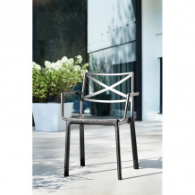 Садовый стул Metalix Armrest черный цвет чугун, 29209788900, KETER