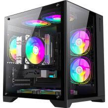 Gamemax Korpus INFINITY MINI BK, 1 x 3.5", 2 x 2.5", 4 laiendusslotti, 2 x USB 2.0, 1 x USB 3.0, 1 x kõrvaklapid