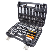 Įrankių rinkinys, ISMA, IS-41082-5, 108 vnt., 1/4" ir 1/2", CrV plienas, plastikinėje dėžėje