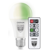 Pidulikuks dekoratsiooniks nutikas värviline LED pirn puldiga E27 1055 lm 9.5 W 2700 K soe valge roheline Zalgiris Edition 4099854630750 OSRAM
