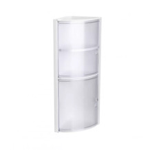Corner bathroom cabinet TATAY 154480101, white/glazed, 20x20x62.5cm, 8kg
