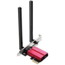 Mercusys адаптер MA86XE, 5400 Мбит/с, Wi-Fi 6E, Bluetooth 5.3, PCI Express, три диапазона (2.4 ГГц/5 ГГц/6 ГГц), WPA3