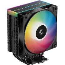 Deepcool процессорный кулер AG400 BK ARGB R-AG400-BKAMMN-GJD, 75.89 cfm, 31.6 dBA, 1 вентилятор, 4 тепловые трубки, поддержка PWM