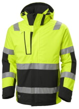Hi-vis ziemas jaka Alna 2.0, CL3, dzeltena/melna, L, Helly Hansen, 71392_369-L, 100% poliesteris, 215 g/m², 100% poliamīds, 235 g/m², Primaloft Black Eco, 133 g/m² – rumpja daļā, 80 g/m² – piedurkņu daļā un kapucei