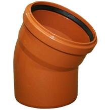 Instalplast PVC ārdarbu kanalizācijas līkums 8029115, 160x30°, oranži brūna, nemīkstināts PVC, pH 2-12, līdz +40°C