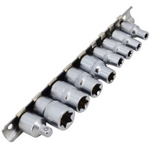 Muciņu ar uzgaļiem komplekts TORX 1/4", 3/8", E5-E16, 9gab., AW38137 AWTOOLS