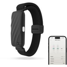 Homedics Äratuskell SS-WB100BK-WW, must, aku, 9 vibratsioonirežiimi, edasi lükkamise funktsioon, reguleeritav rihm
