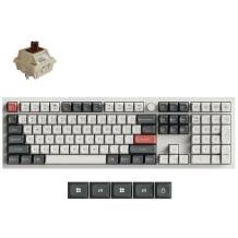 Keychron клавиатура Q6U-P3 8000 Гц, 4000 мАч, RGB LED, 55 г, 660 ч времени работы, полноразмерная (100%), 2.4 ГГц, Bluetooth 5.3