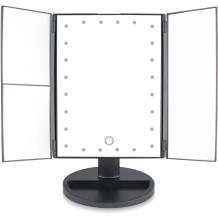 Rio Kokkuvolditav LED meigikpeegel MMFD-EU/1,6, 2x/3x, USB 5V, 180° pööratav, puutetundlik aktiveerimine