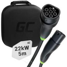 Green Cell EV кабель GC Snap 22kW, EVKABGC01, 5м, 22кВт, 32А, 3 фазы, IP54, жесткий чехол
