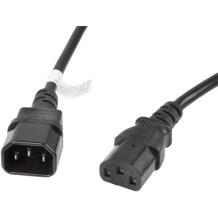 Lanberg Toitekaabel IEC 320 C13 - C14 CA-C13E-11CC-0030-BK, 3 m, C13, C14, VDE sertifitseeritud, must
