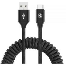 Tellur USB kabelis TLL155395, 1,8m, 3A, Type-C, USB-A, audums, 480Mbit/s, aizsardzība pret pārlādēšanu