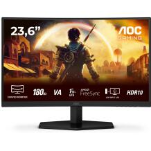 Aoc LCD монитор C24G42E 24" FHD 1500R изогнутый, 180Hz, 1ms, HDR10, FreeSync Premium, 2 HDMI, 1 DP, 2 динамика