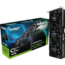 Palit Видеокарта GeForce RTX 5060 Ti Infinity 3 OC NE7506TS19T1-GB2061S, 16 ГБ, GDDR7, 128 бит, 180 Вт, 1xHDMI, 3xDP