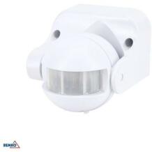 Bemko Датчик движения 180 IP44/1200W 1361269, 1200 W, белый, ~230 V / 50 Hz, IP44, 180°, макс. 12 м, 3–2000 lx