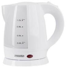 Mesko Veekeetja MS 1276, 1600 W, 1 L, Plastmass, 360° pööratav alus, Valge