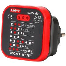 Uni-T elektripistiku tester UT07A-EU, 230 V, <18 mA, 50 Hz ~ 60 Hz, maapinnaga, õige ühenduse indikaator, neutraalne juht trükis