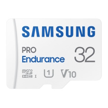 microSDHC memory card 32 GB UHS I U1 V10 Class 10 with SD adapter PRO Endurance MB-MJ32KA/EU White Samsung