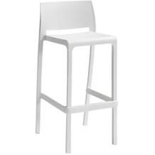 Bica Садовый барный стул Volga Stool 65 16310, 50x49x89см, белый, 3.60кг, 100% произведено в Италии, прочный