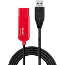 Lindy Kabeļa pagarinātājs 42780 8 m, USB 2.0, 2 savienotāji, melns/sarkans