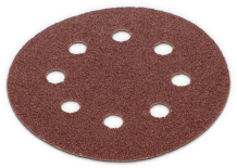 Smilšpapīrs apļveida Ø 115mm - G40 - 5 gab., KREATOR, KRT230003, Graudu izmērs (P): 40, Caurumi: 8