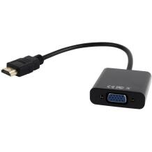 Gembird adapter A-HDMI-VGA-03 HDMI-st VGA, 1 port, must, heliväljund 3.5 mm