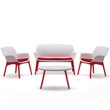 Aiamööbli komplekt Luxor Lounge Set valge/punane
