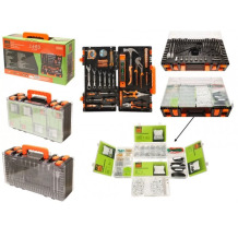 Įrankių rinkinys, ISMA, IS-514002, 1400 vnt, universalus, plastikinėje dėžutėje