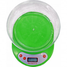 Svari virtuves digitālie ar trauku 5kg zaļi