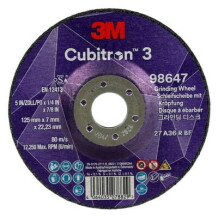 Slīpēšanas disks Cubitron 3 125x7/22,23mm, 3M, 98647