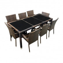 Dārza mēbeļu komplekts ar galdu un 8 krēsliem 9104415 BESK