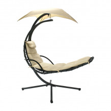 Šūpuļkrēsls DREAM ar jumtiņu, H205cm, krāsa: bēšs 10024 HOME4YOU