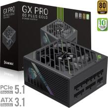 Gamemax toiteplokk GX PRO 1050G, 1050 W, Kuld, Täielikult modulaarne, 110-240 V, 135 mm ventilaator