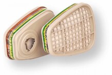 3M газовый фильтр T6059, 0.09 кг, 4 пары в упаковке, ABEK1, для органических, неорганических, кислотных газов