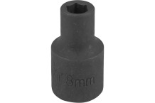 6-point socket 8 mm, 1/2" DR, FORCEKRAFT, FK-44508K, CrMo steel, for professional use