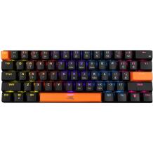 Baracuda Mehāniskā Tastatūra DOLPHIN-B-BLUE, 61 taustiņi, USB, melna, zili slēdži, apgaismojums, anti-ghosting 22 taustiņiem