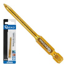 Klaasi ja keraamika puur 5mm HEX GEKO G39701E, Volframkarbiid, 4 lõikeserva