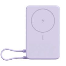 Kompaktne juhtmevaba magnetiline väline akupank 33W kiirlaadimise ja sisseehitatud alusega, 10000 mAh Magnetic Power Bank Purple BHR08PAGL Xiaomi