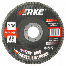 Slīpējamais disks lapiņu 125mm G36 Standard V44160 VERKE