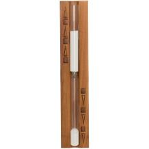 4Living песочные часы 3192034, 300mm, 60mm, дерево, для сауны, белый песок, время дренажа 15 мин