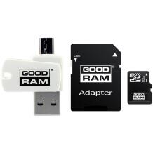 Goodram atminties kortelė microSDHC M1A4-1280R12, 128 GB, 100 MB/s, 10 MB/s, UHS-I Class 10, SD, USB adapteris