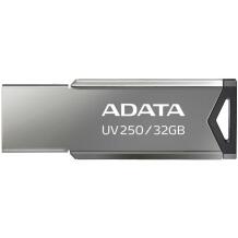 Adata USB atmintinė AUV250-32G-RBK, 32 GB, USB Type-A, USB 2.0, be dangtelio, sidabrinė