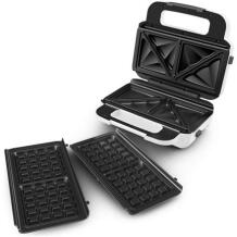 Tefal Vahvlimasin Snack XL SW701110, 850 W, 2 küpsetamisvormi, Belgia, Valge/Hall