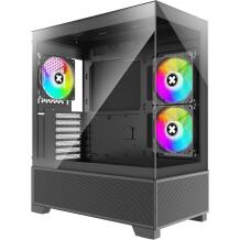 Xilence Корпус для ПК XG172, 3x120mm PWM ARGB вентиляторы, 2x3.5" HDD, 3x2.5" SSD, ATX, черный