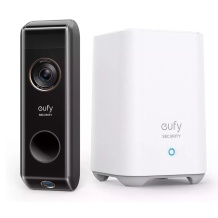 Nutikas juhtmevaba video-uksekella komplekt kaameraga 2K FHD 16:9 koos HomeBase lokaalse võrgusalvestusseadmega öövaade IP65 T8213G11 Eufy