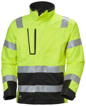 Kergesti nähtav Alna 2.0 veniv jakk, CL3, kollane/must, XL, Helly Hansen, 77220_369-XL, 83% polüester, 14% puuvill, 3% elastaan, 320 g/m²